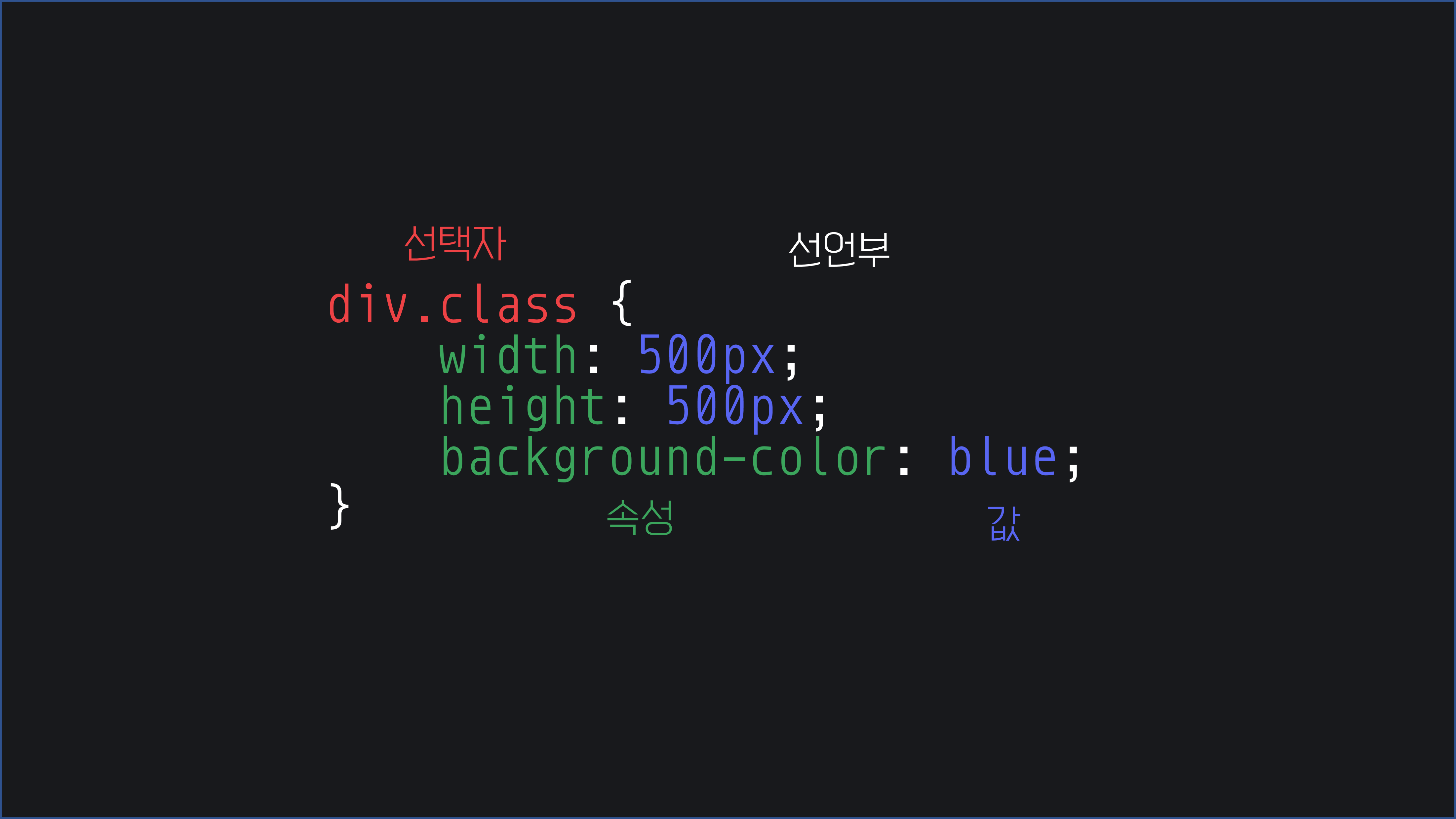 CSS 기본 문법 구조