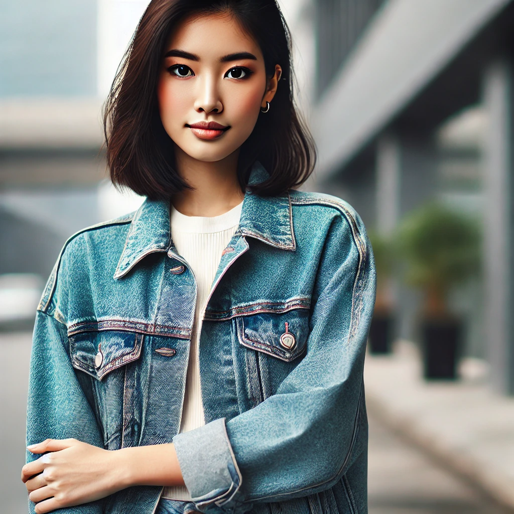 캐쥬얼 데님 자킷 여성