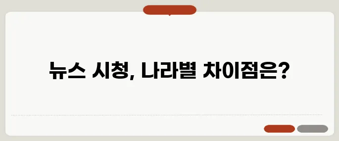 뉴스 실시간 시청하기 국내외 비교 정리