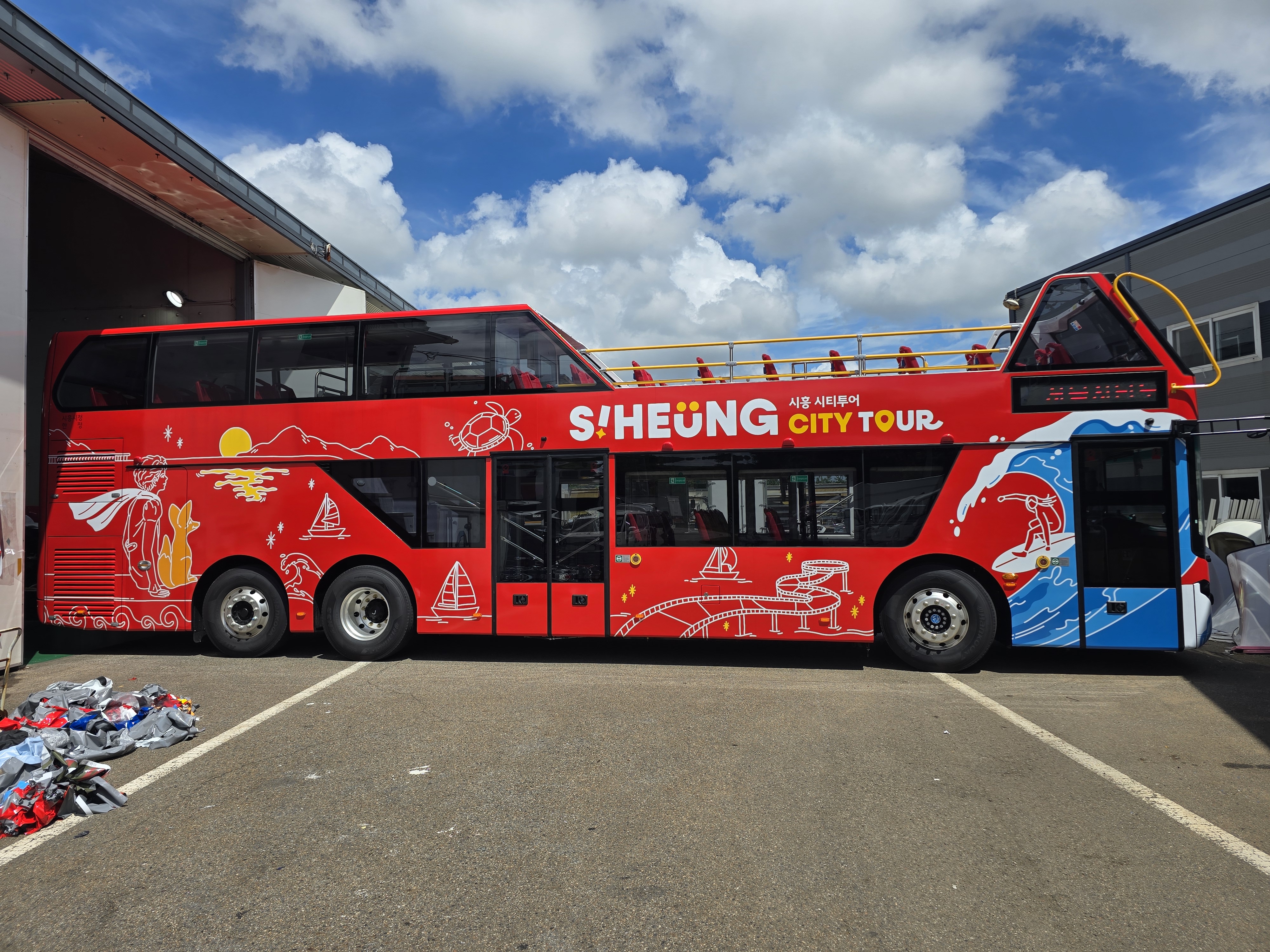 경기도 시흥시 시티투어 2층버스 실제 운행 차량 사진