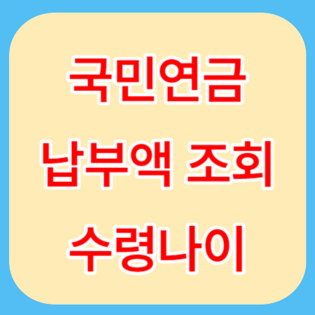 국민연금-납부액-조회
