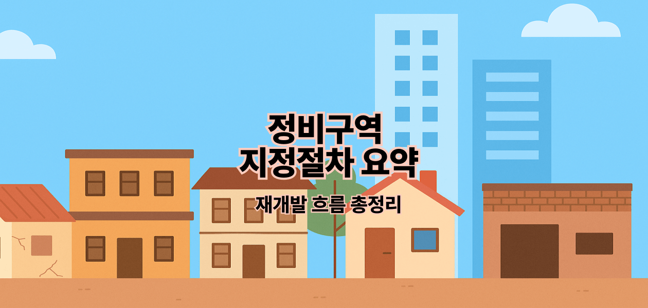 정비구역 지정절차 요약|재개발 흐름 총정리