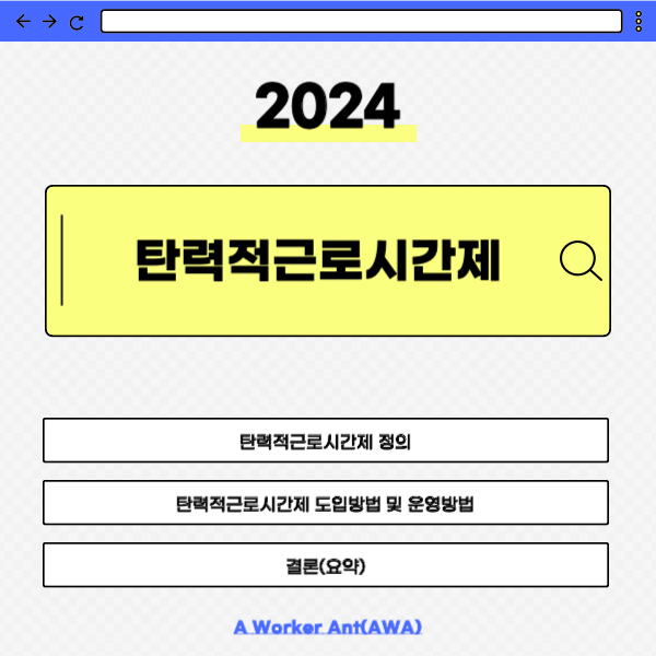 탄력적근로시간제 도입방법 및 운영방법