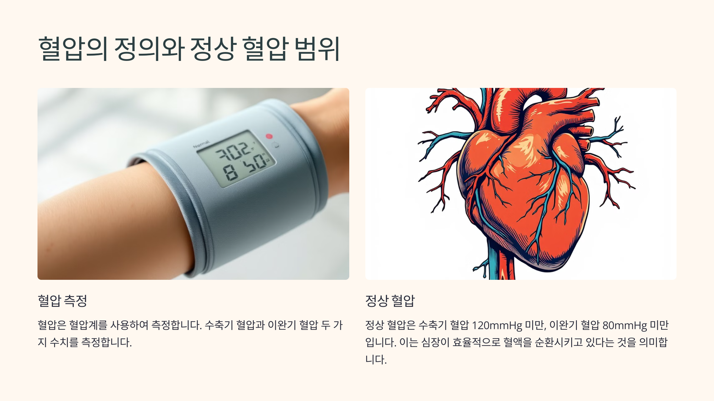 저혈압 수치와 고혈압 수치