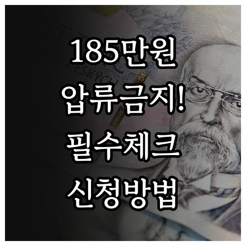 월 185만 원 최저 생계비 압류 금..
