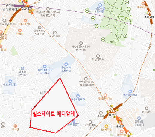 힐스테이트 메디알레 청약 단지배치도