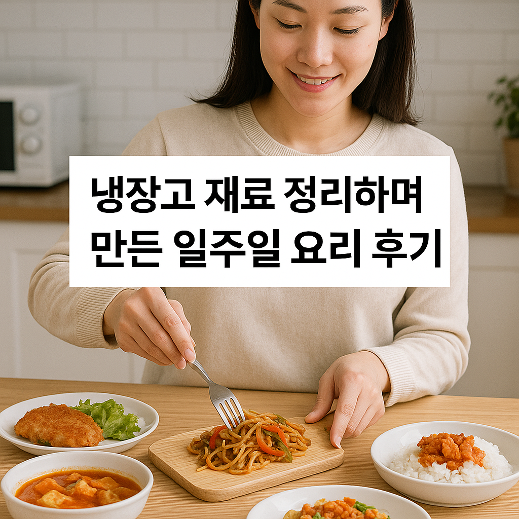 냉장고 재료 정리하며 만든 일주일 요리 후기