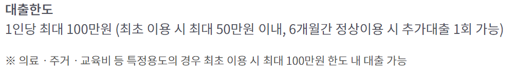 소액생계비대출