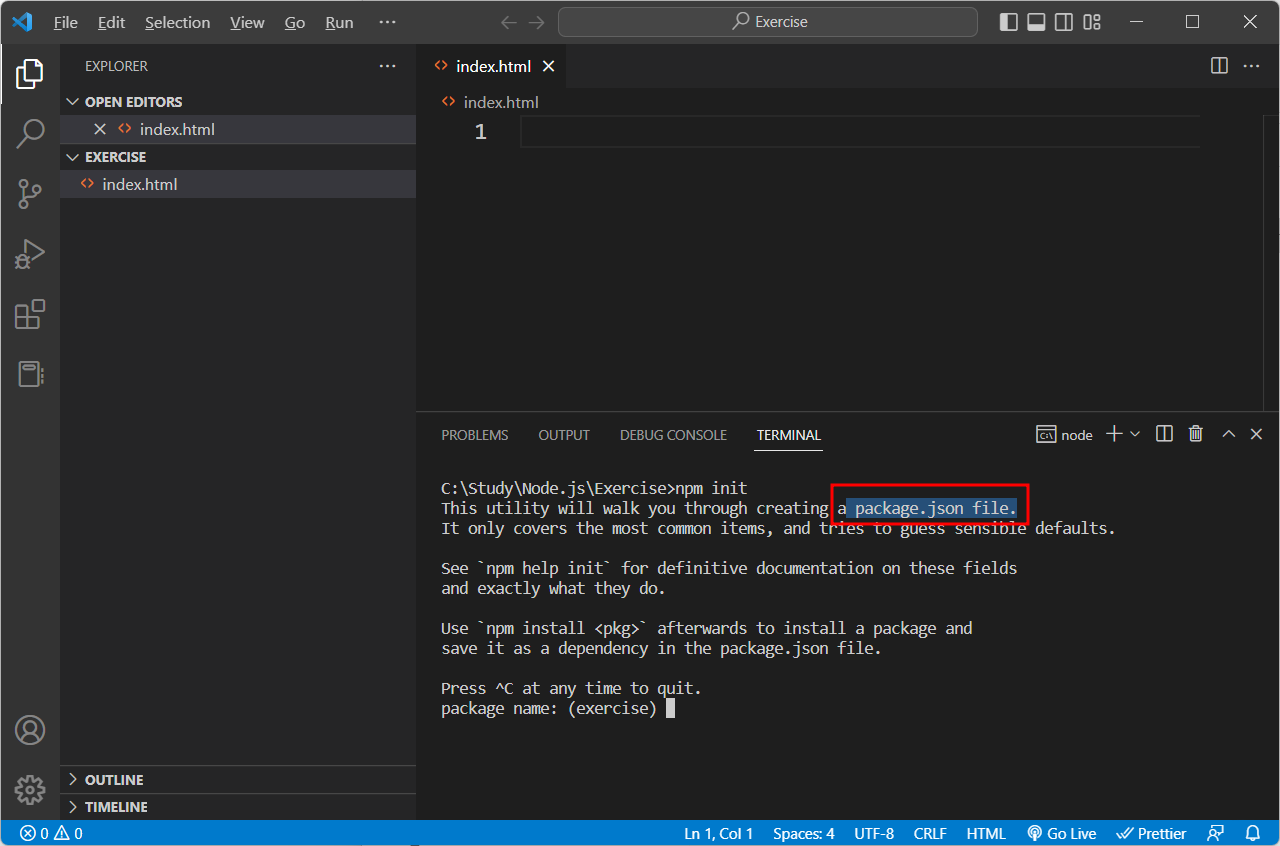 package.json-파일을-만든다고-합니다.