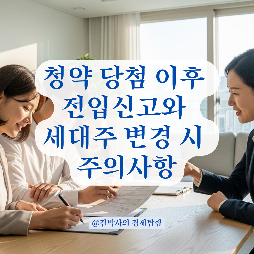청약 당첨 이후 전입신고 바꿔도 될까? 실거주 요건과 세대주 조건 총정리.