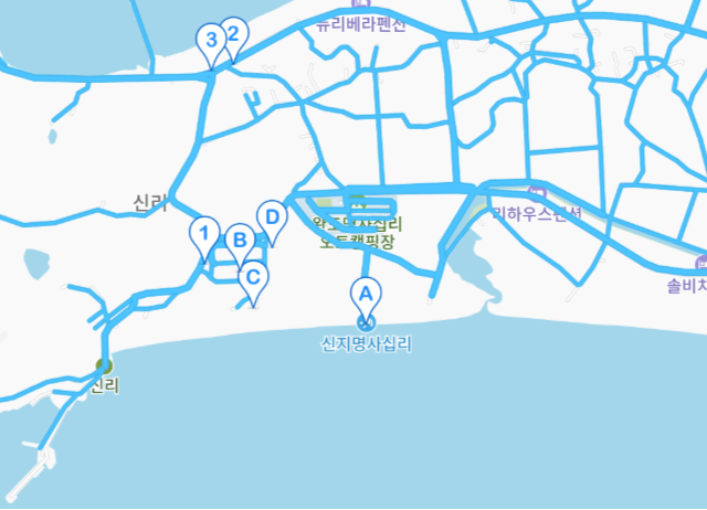 신지명사십리 해수욕장 위치