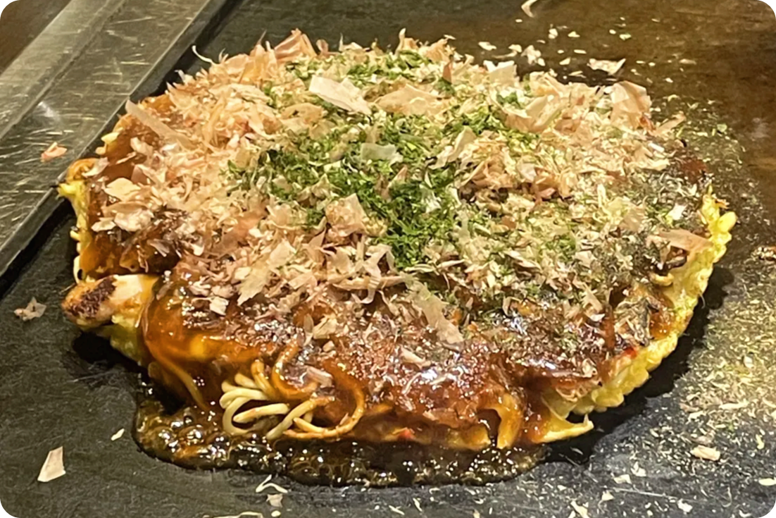 아지노야-철판위-오코노미야끼-한판