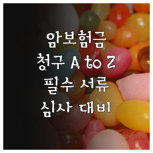 암보험금 청구의 모든 것: 필요 서류