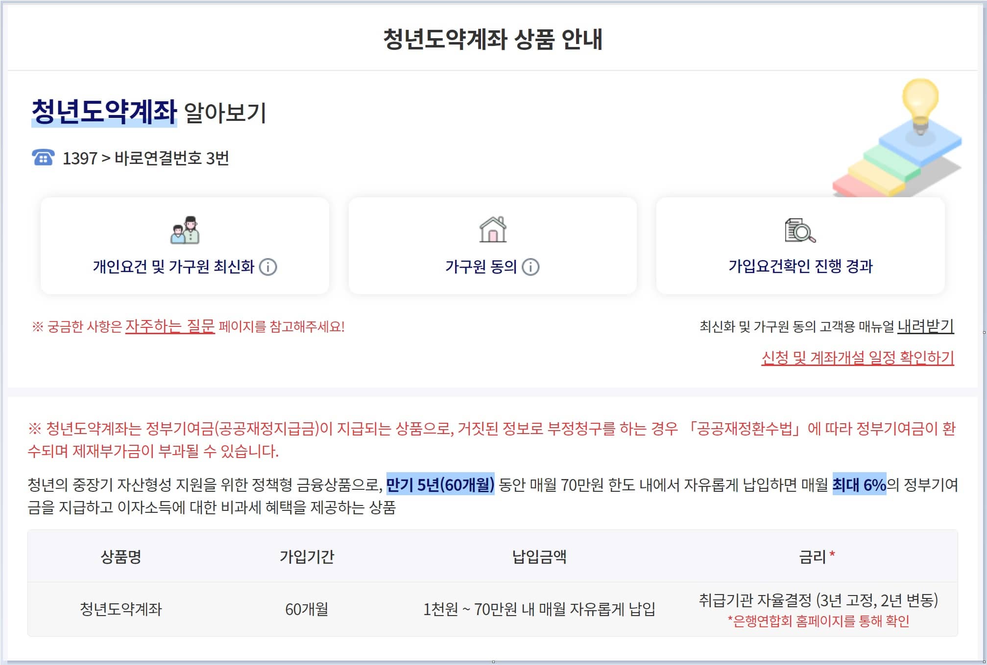 청년도약계좌 사이트 바로가기