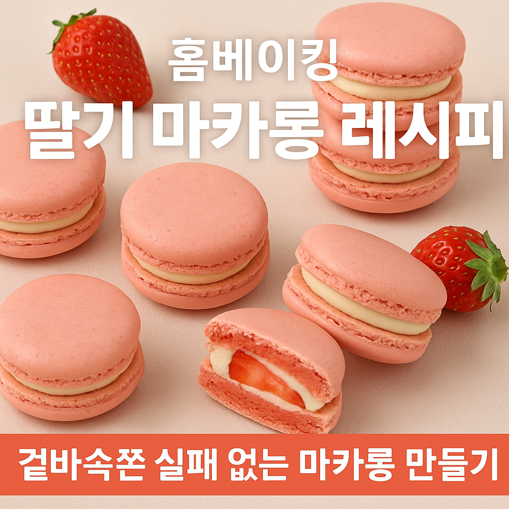 딸기 마카롱 레시피