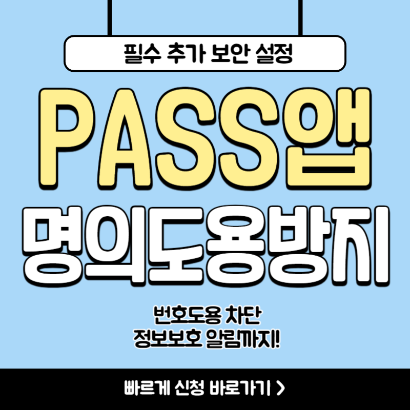 pass 명의도용방지 및 추가 필수 보안설정