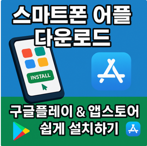 스마트폰 어플 다운로드 하기 – 구글플레이 & 앱스토어 쉽게 설치 이용하기