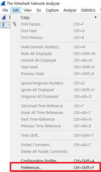 WIreshark Preferences