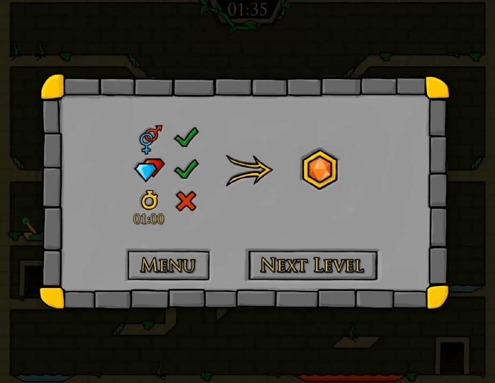 불과-물-2인용-게임하기-5-엘레먼트-종료-화면