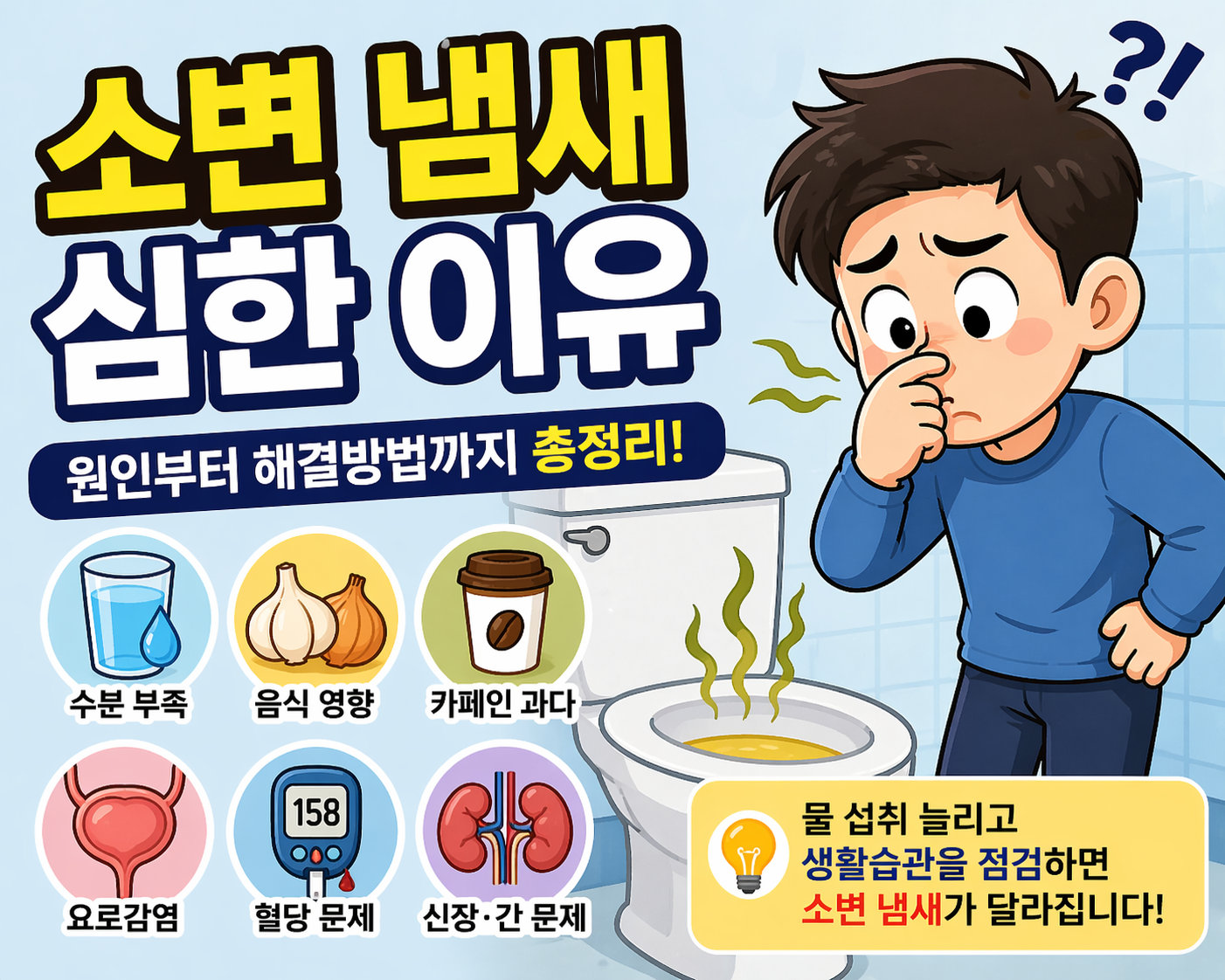 소변 냄새 심한 이유 -사진-