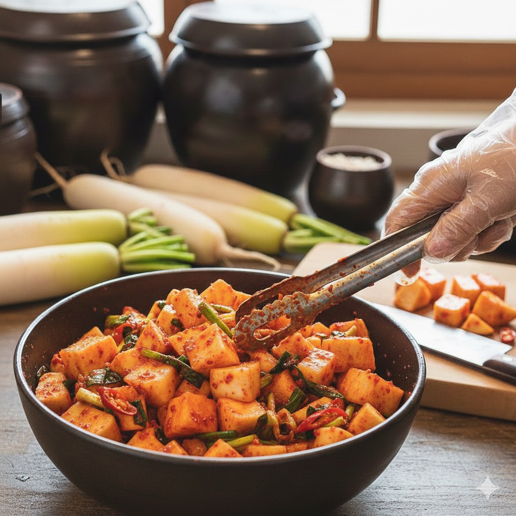 석박지 깍두기 담그는법