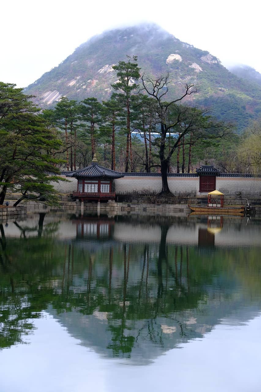 물과 연못을 활용한 정원의 발