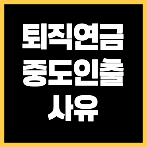 퇴직연금 중도인출