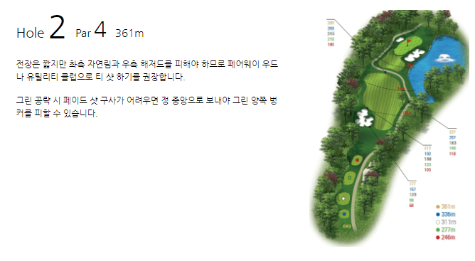 동촌 골프클럽 코스공략도 11