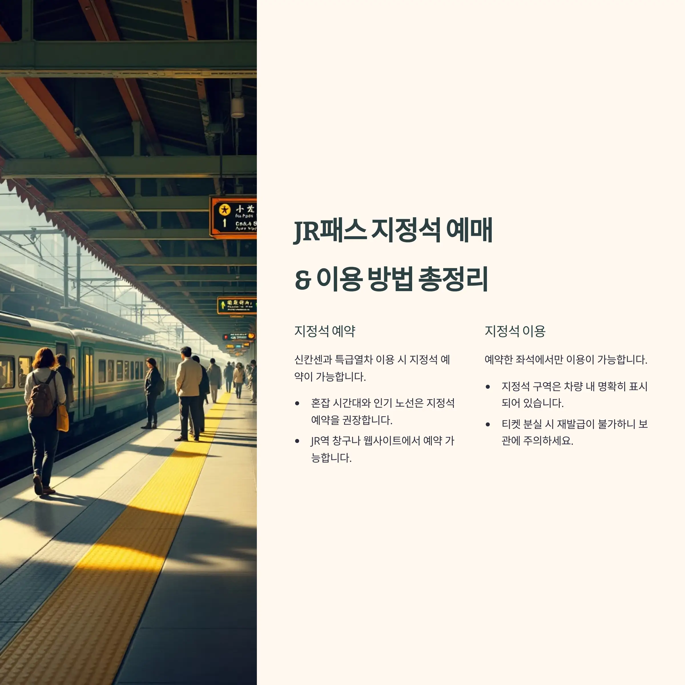 JR패스 지정석 예매 발권