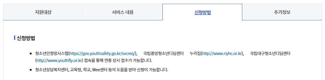 청소년치료재활센터운영-신청방법 지원내용 총정리