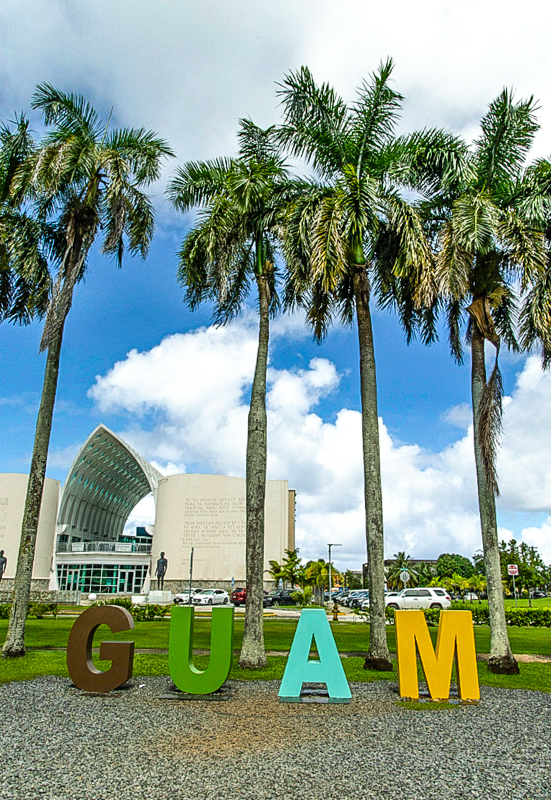 괌 스페인광장 괌 글자 시그니쳐