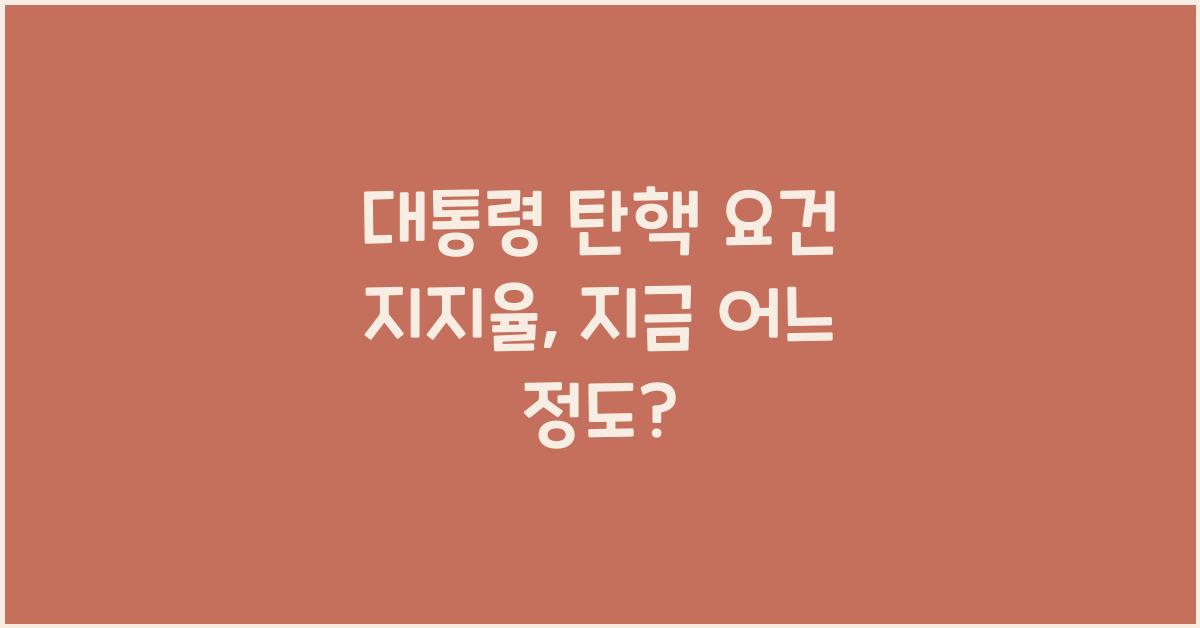 대통령 탄핵 요건 지지율