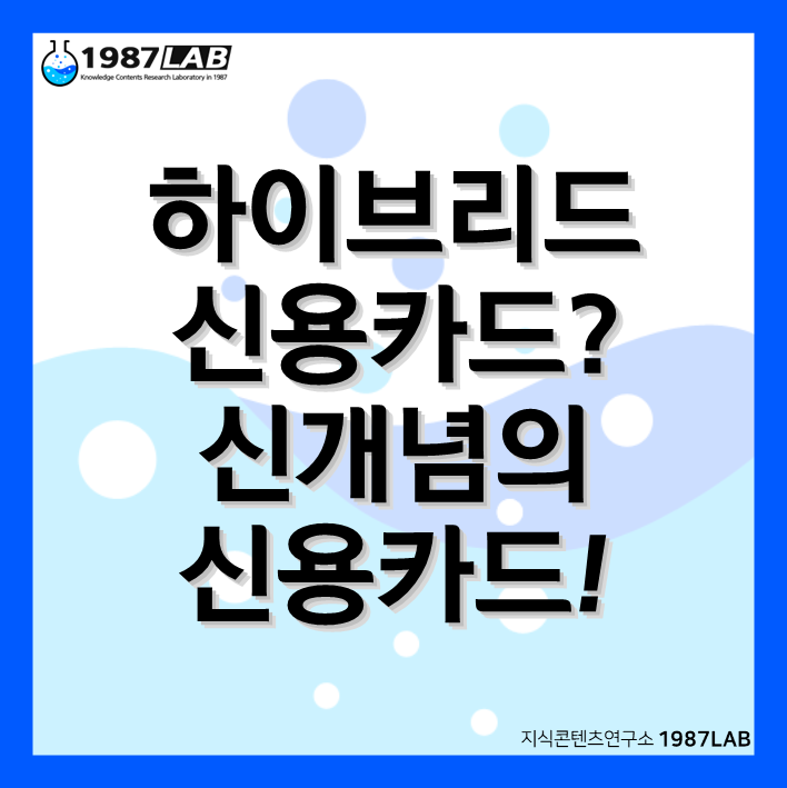 하이브리드 신용카드? 신개념의 신용카드!