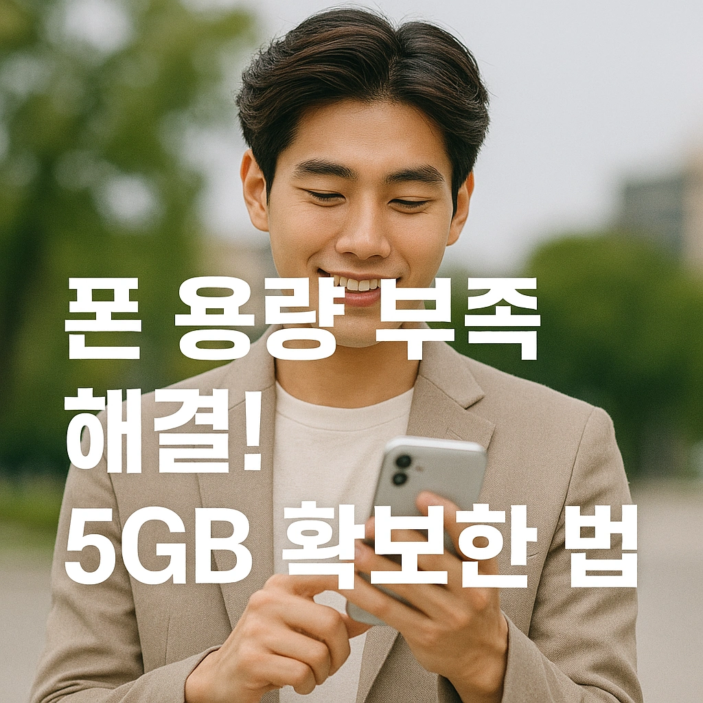 폰 저장공간이 계속 부족하다면 고급 캐시 정리 루틴으로 공간 5GB 확보하기