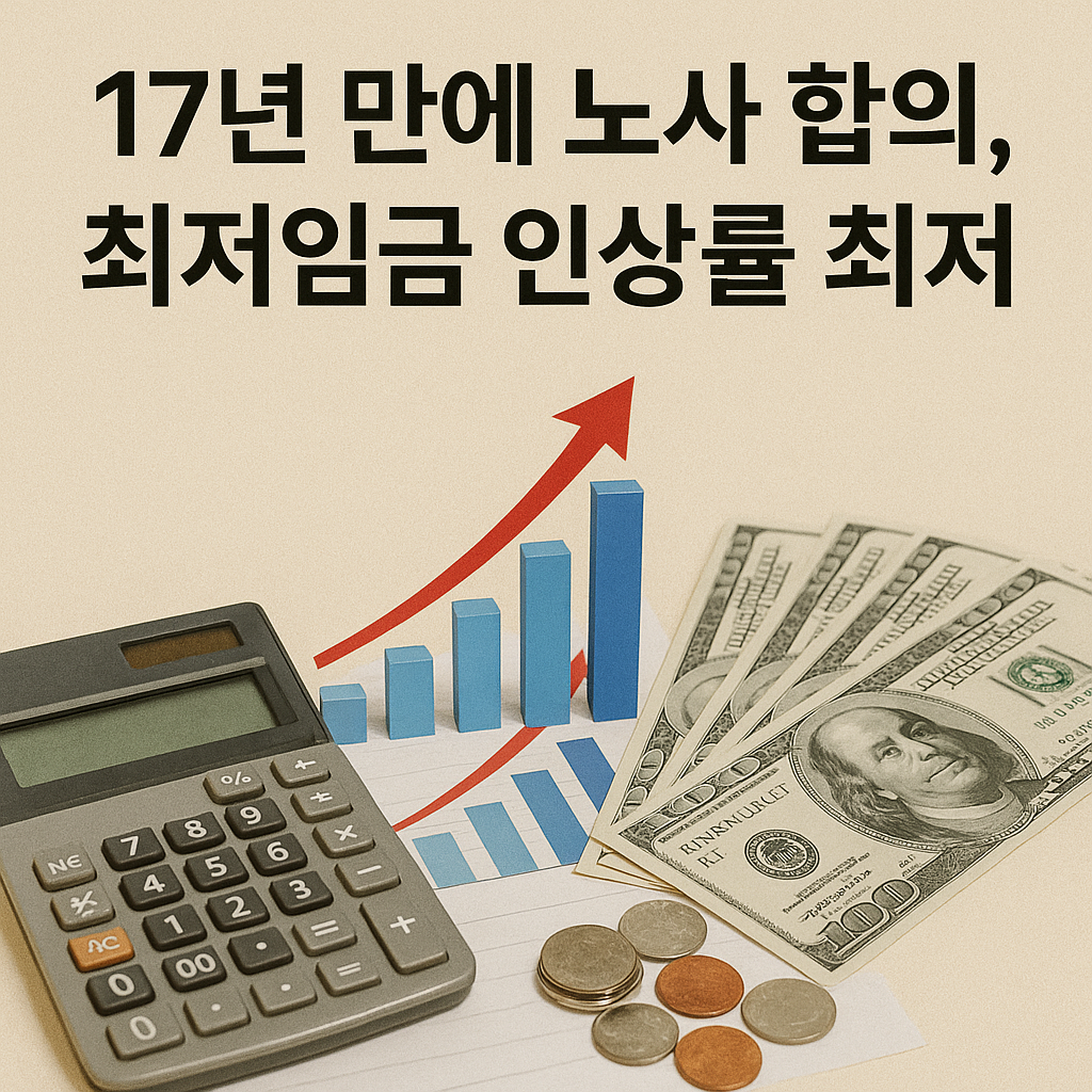 17년 만의 노사 합의, 최저임금 인상률 역대 최저 수준?
