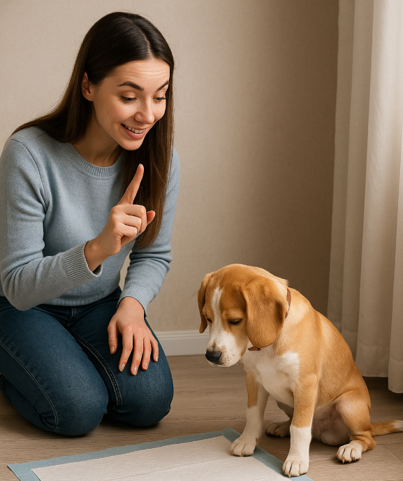 강아지 배변 훈련 이미지