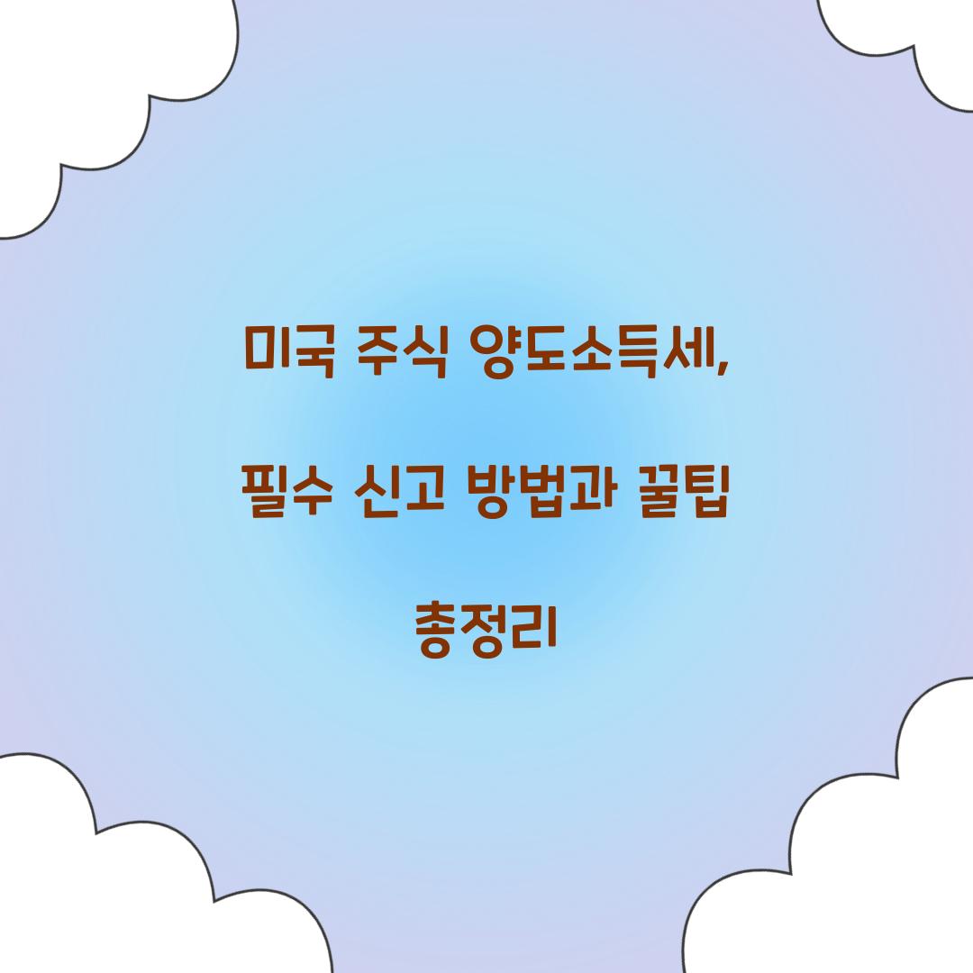 미국 주식 양도소득세
