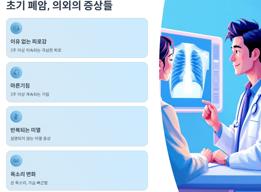 초기 폐암, 의외의 증상들