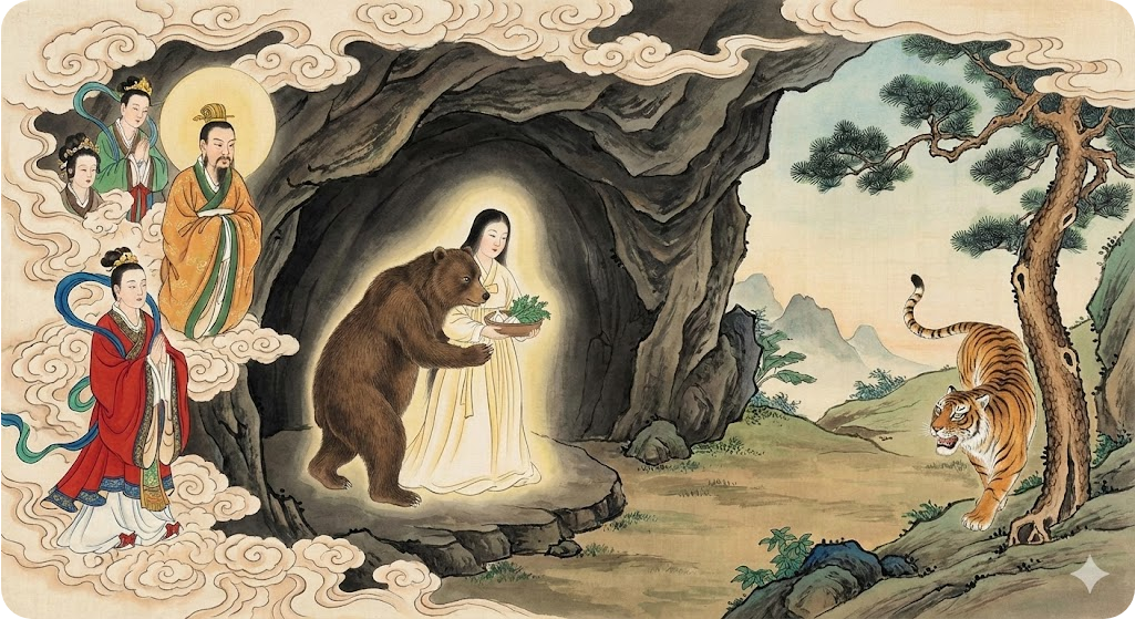 웅녀 탄생 이미지