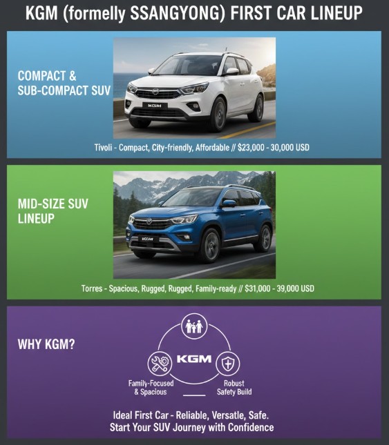 첫차로 좋은 국내 브랜드별 라인업 5편 - KGM(구 쌍용자동차) 이미지