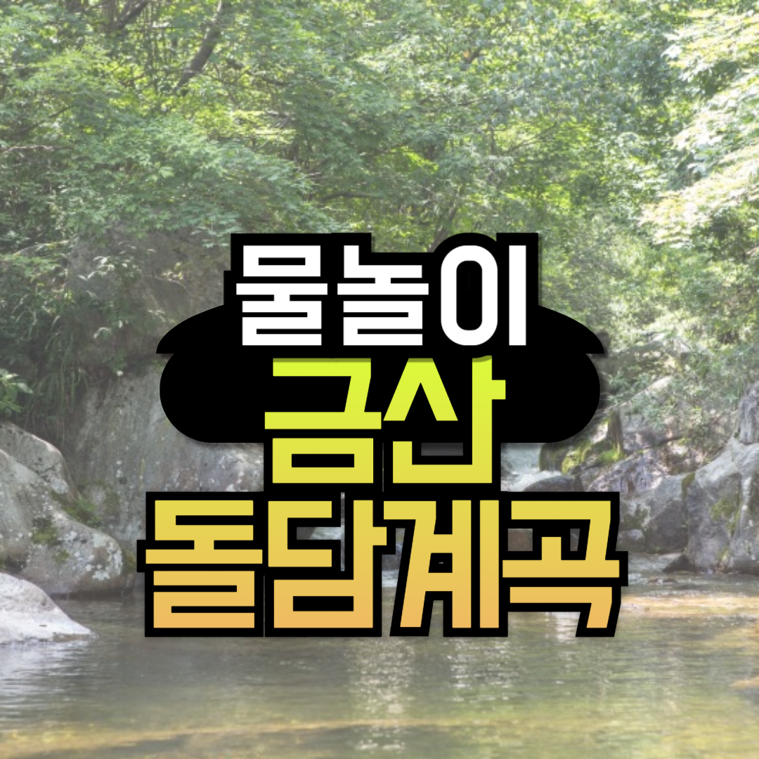 대전 근교 계곡 추천 금산 돌담계곡 펜션