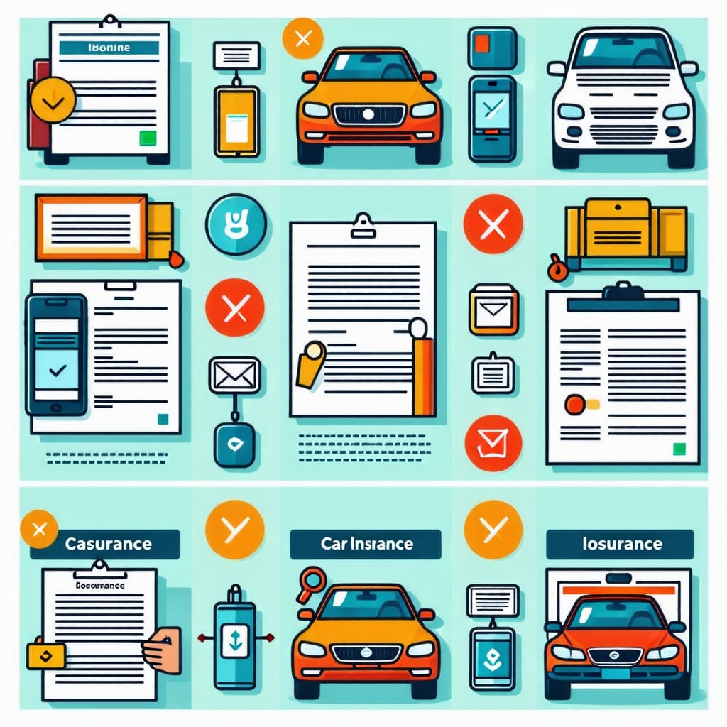 자동차 보험 가입 과정을 단계별로 설명하는 이미지