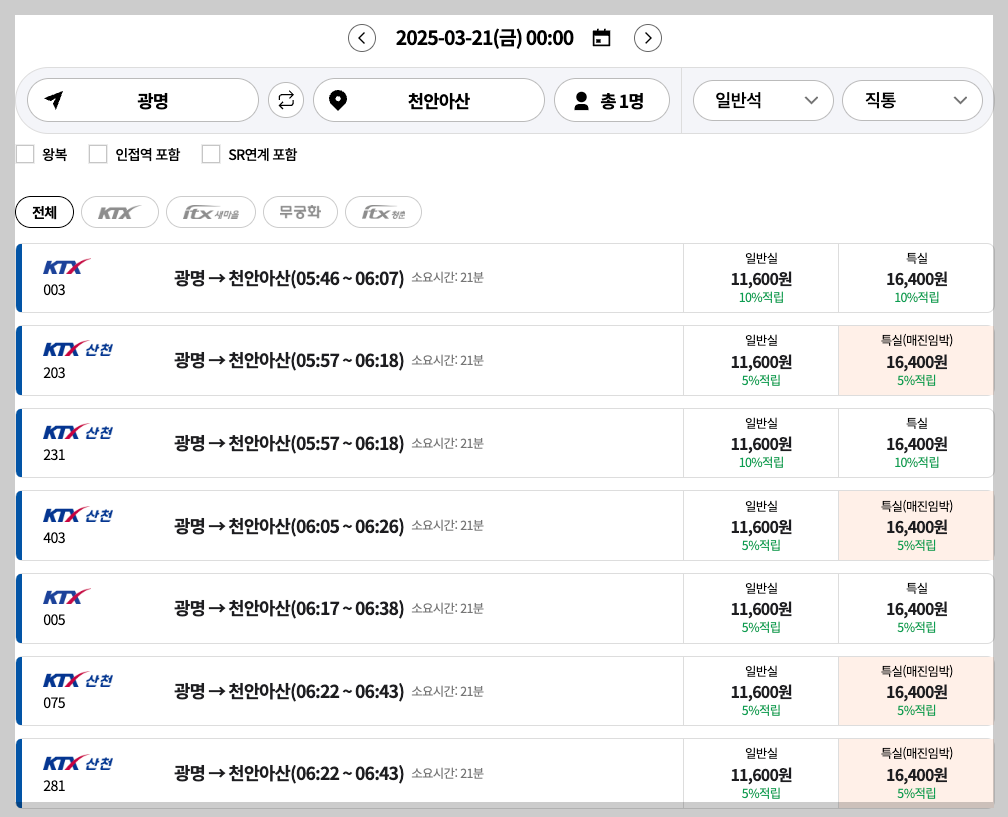 광명역 KTX 시간표, 노선, 예매, 주차장 등 5분 총정리