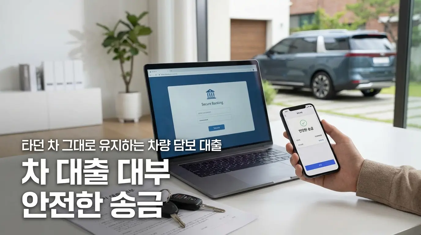 타던 차 그대로 유지하는 차량 담보 대출 및 차 대출 대부 안전한 송금