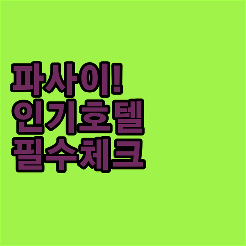 필리핀 마닐라 자유여행객을 위한 파사..