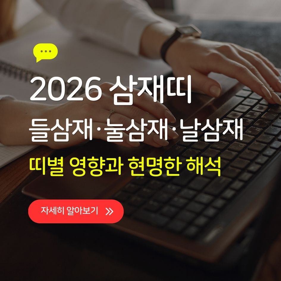 2026 삼재띠 띠별 구분과 해석 정리