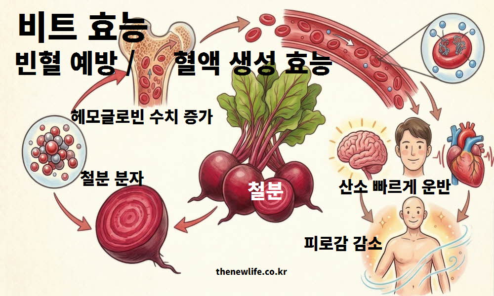 비트 효능 빈혈 예방 혈액 생성