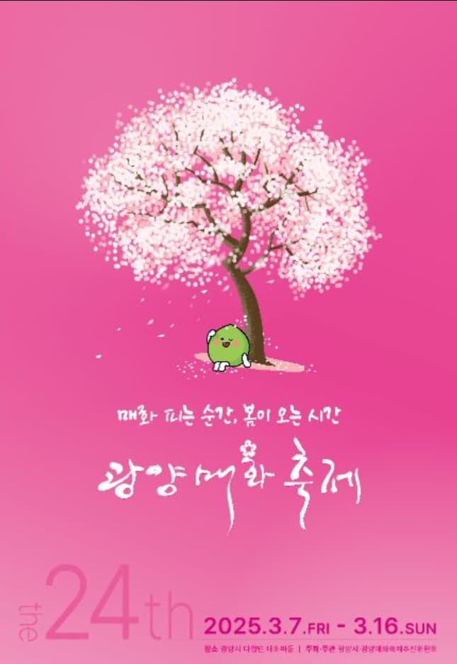 2025 광양 매화축제 – 개화시기, 주차, 가는 방법 &amp; 꿀팁 총정리!
