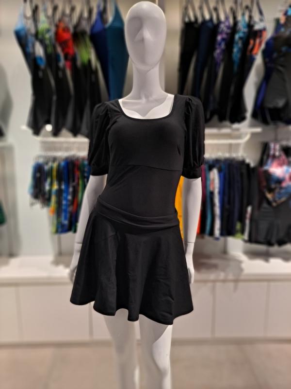 아레나 여성 비치 실내 (A3SL1SO52 BLK) 원피스 수영복 스커트 2PCS 세트