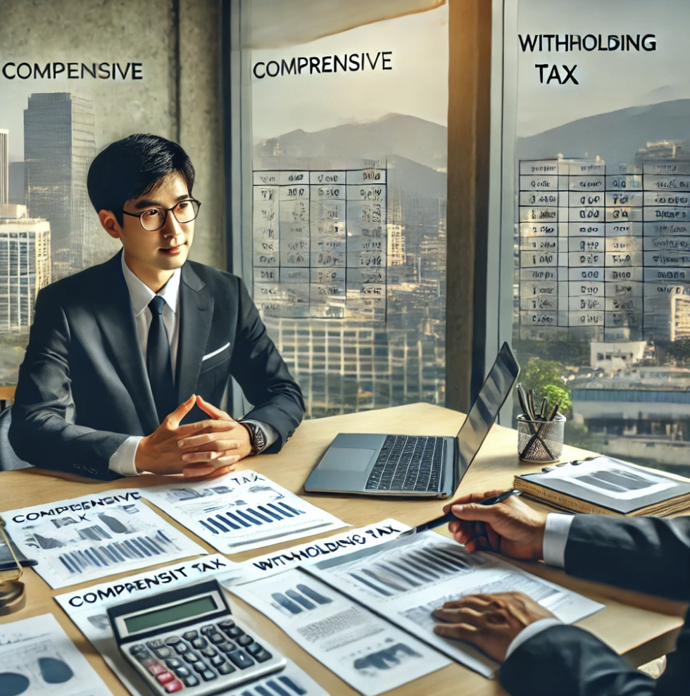 세금 자료와 함께 전문가의 조언을 받는 순간